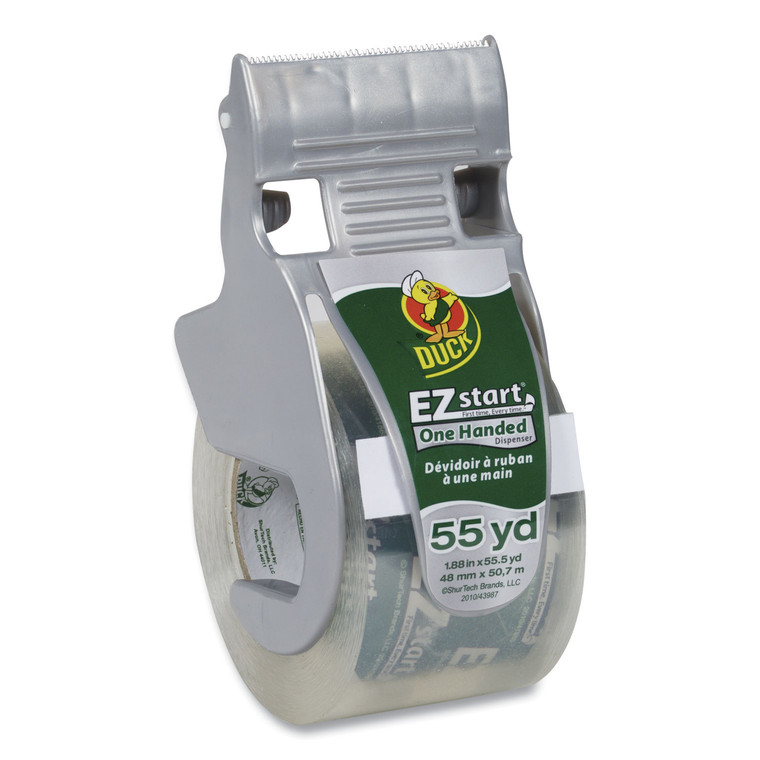 Ez Start Premium Packaging Tape With Dispenser, 1.5" Core, 1.88" X 55.5 Yds, Clear - DUC1259457