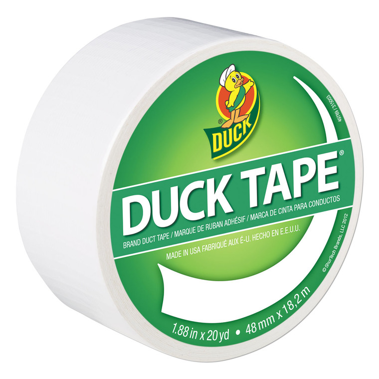 Colored Duct Tape, 3" Core, 1.88" X 20 Yds, White - DUC1265015