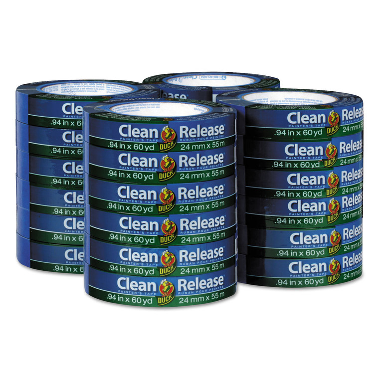 Clean Release Painter's Tape, 3" Core, 0.94" X 60 Yds, Blue, 24/carton - DUC284371