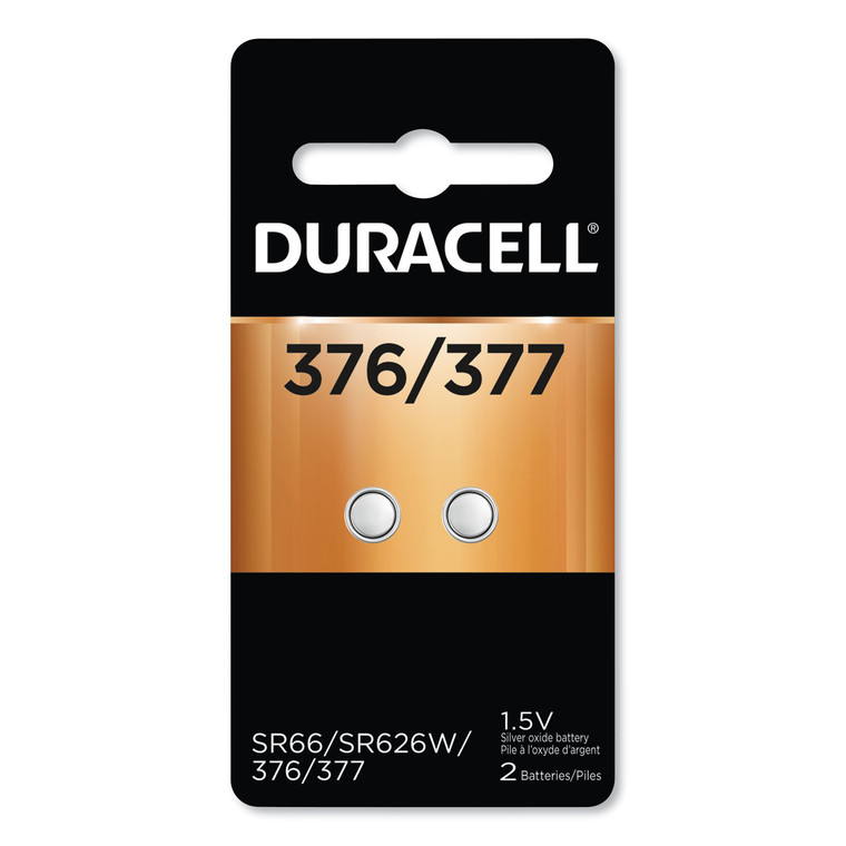 Button Cell Battery, 376/377, 1.5 V, 2/pack - DURD377B2PK