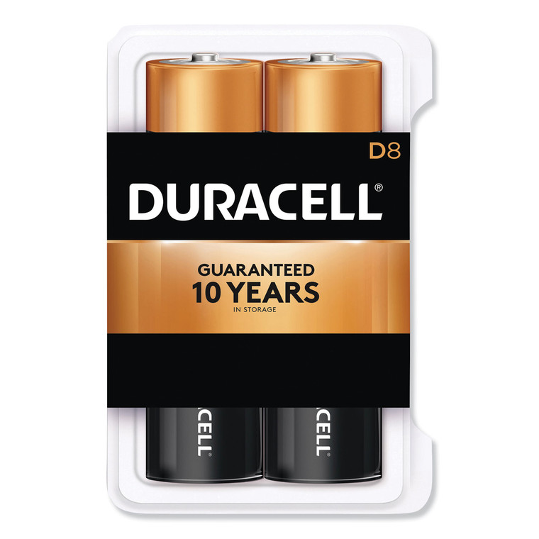 Coppertop Alkaline D Batteries, 8/pack - DURMN13RT8Z