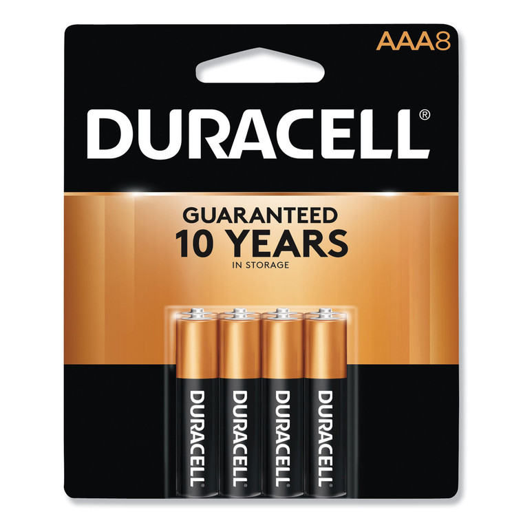 Coppertop Alkaline Aaa Batteries, 8/pack, 40 Packs/carton - DURMN2400B8ZCT
