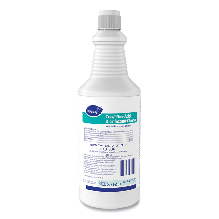 Crew Neutral Non-Acid Bowl And Bathroom Disinfectant, 32 Oz Squeeze Bottle, 12/carton - DVO100925283