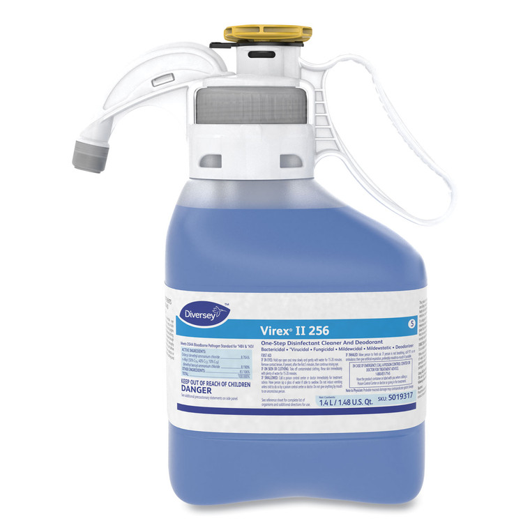 Virex Ii 256 One-Step Disinfectant Cleaner Deodorant, Mint, 1.4l, 2 Bottles/ct - DVO5019317