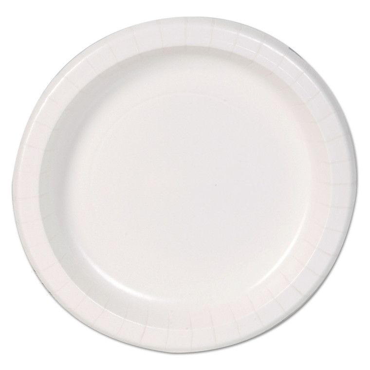 Paper Dinnerware, Plates, White, 8.5" Dia, 125/pack - DXEDBP09W