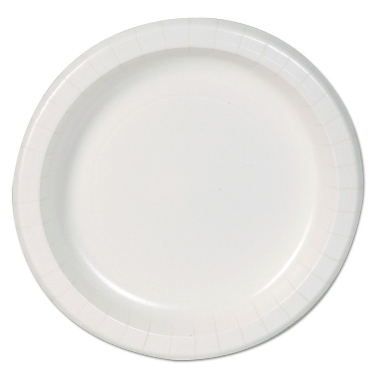 Paper Dinnerware, Plates, White, 8.5" Dia, 125/pack, 4/carton - DXEDBP09WCT