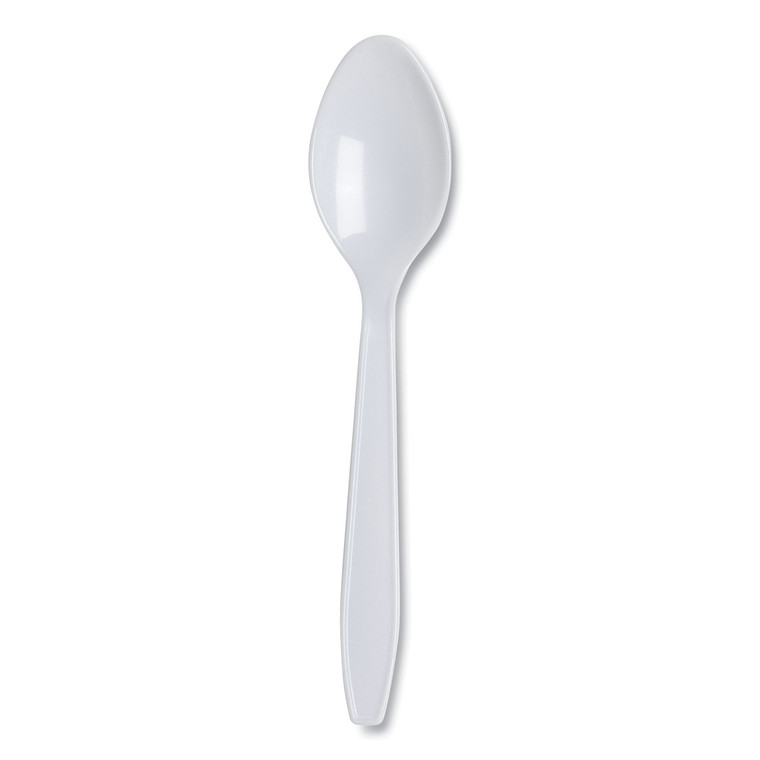 Lightweight Polystyrene Cutlery, Teaspoon, White, 1,000/carton - DXELT21
