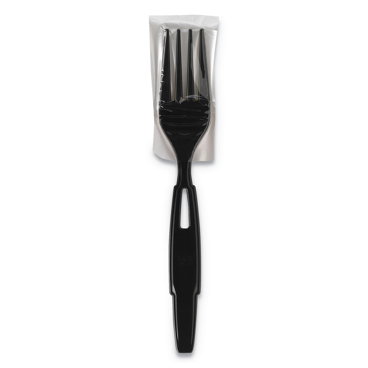 Smartstock Wrapped Heavy-Weight Cutlery Refill, Fork, Black, 960/carton - DXESSWPF5