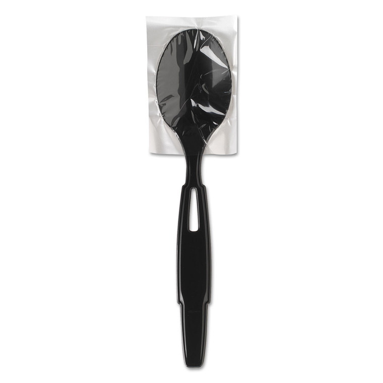 Smartstock Wrapped Heavy-Weight Cutlery Refill, Teaspoon, Black, 960/carton - DXESSWPT5