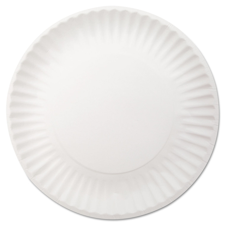 White Paper Plates, 9" Dia, 250/pack, 4 Packs/carton - DXEWNP9OD