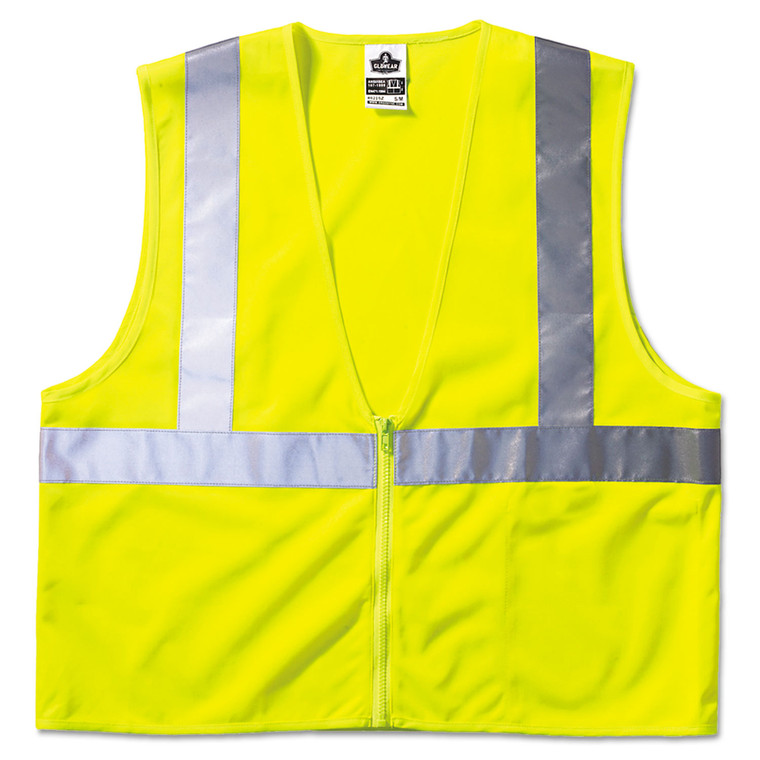 Glowear 8210z Class 2 Economy Vest, Polyester Mesh, Large/x-Large, Lime - EGO21055