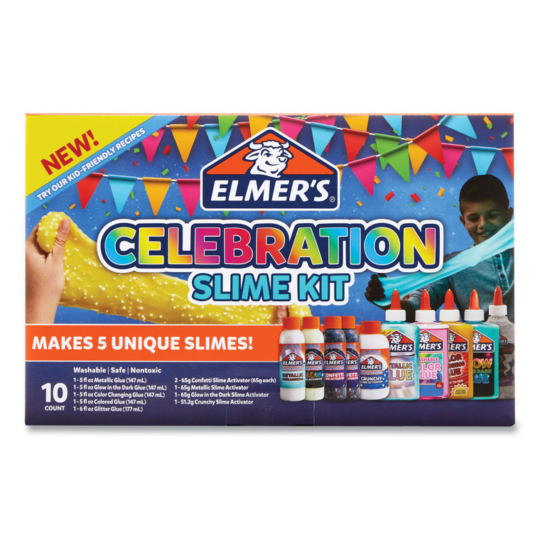 Slime Celebration Kit, 36.97 Oz, Assorted Colors - EPI2091060