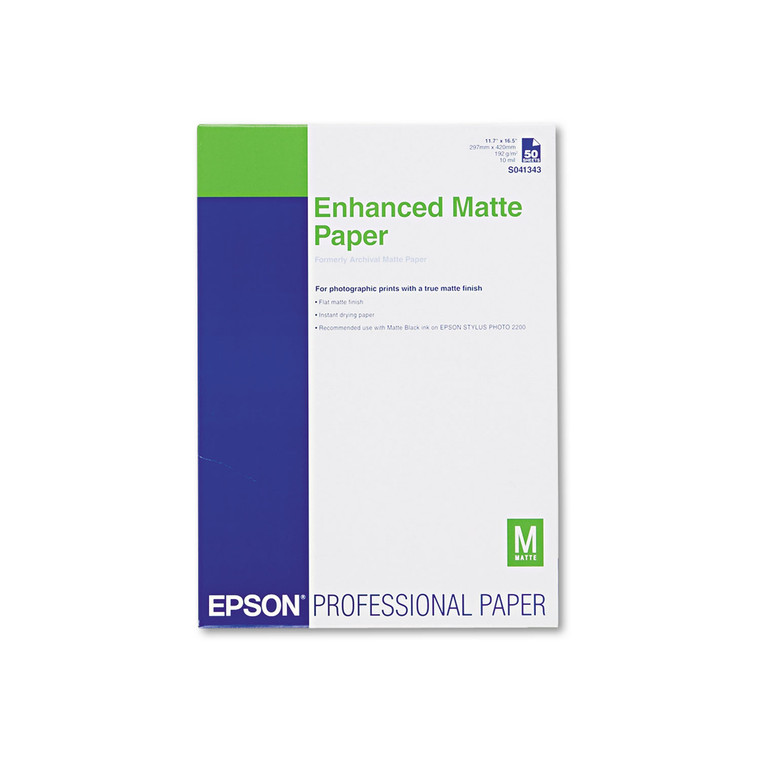 Ultra Premium Matte Presentation Paper, 10 Mil, 11.75 X 16.5, White, 50/pack - EPSS041343