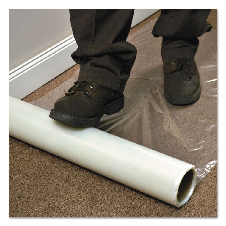 Roll Guard Temporary Floor Protection Film For Carpet, 36" X 200 Ft, Clear - ESR110024