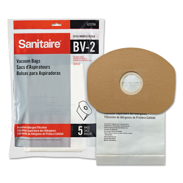 Disposable Dust Bags For Sanitaire Commercial Backpack Vacuum, 5/pk, 10/pk/ct - EUR62370A10CT