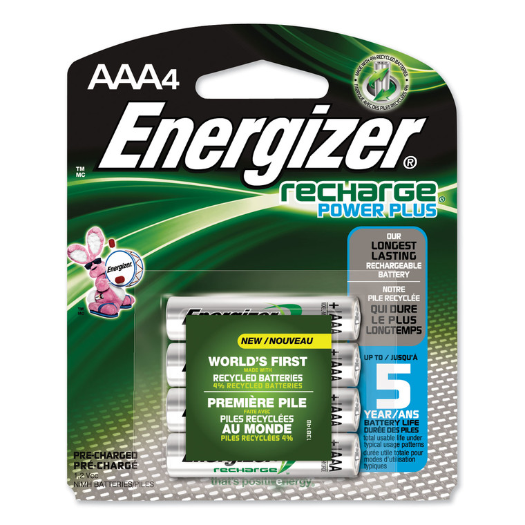 Nimh Rechargeable Aaa Batteries, 1.2 V, 4/pack - EVENH12BP4
