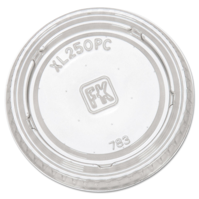 Portion Cup Lids, Fits 1.5 Oz To 2.5 Oz Cups, Clear, 125/sleeve, 20 Sleeves/carton - FABXL250PC
