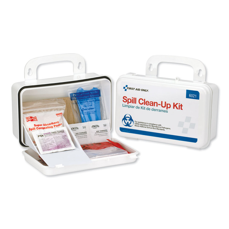 Bbp Spill Cleanup Kit, 7 1/2 X 4 1/2 X 2 3/4, White - FAO6021