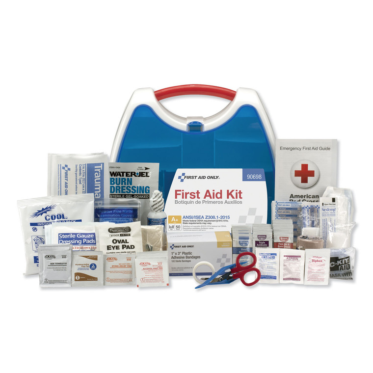 Readycare First Aid Kit For 50 People, Ansi A+, 238 Pieces, Plastic Case - FAO90698