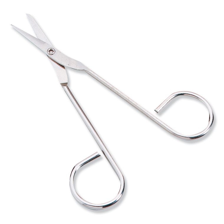 Scissors, Pointed Tip, 4.5" Long, Nickel Straight Handle - FAOFAE6004