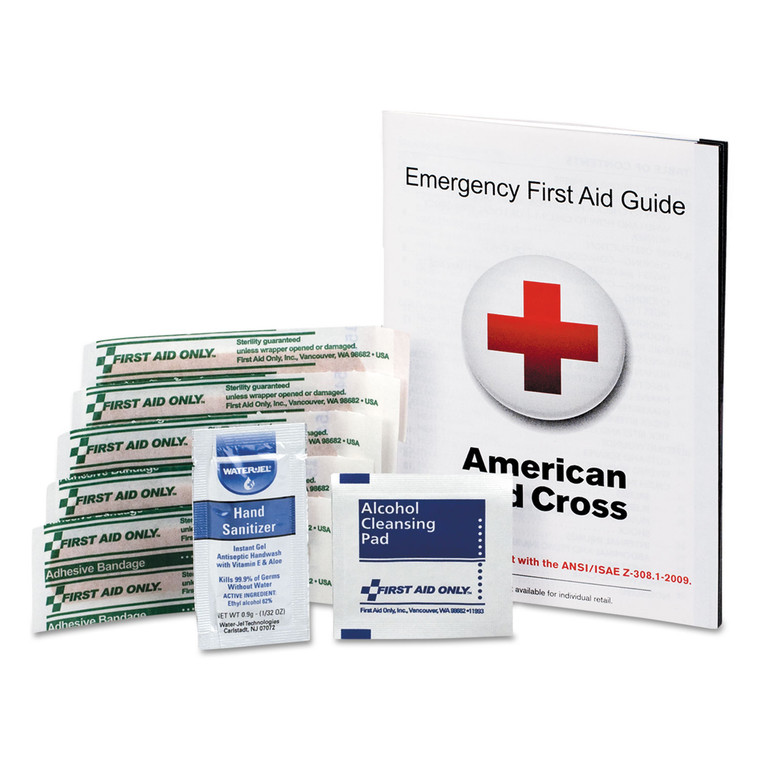 First Aid Guide W/supplies, 9 Pieces - FAOFAE6017