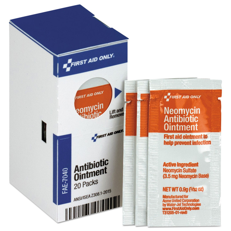 Refill For Smartcompliance General Cabinet, Antibiotic Ointment, 0.9g Packet, 20/box - FAOFAE7040