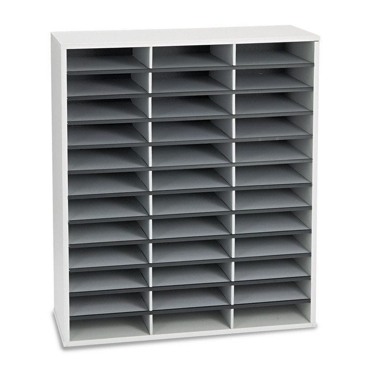 Literature Organizer, 36 Sections Letter, 29 X 11 7/8 X 34 11/16, Dove Gray - FEL25061