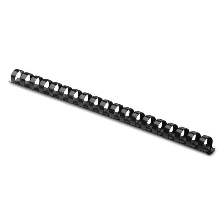 Plastic Comb Bindings, 3/8" Diameter, 55 Sheet Capacity, Black, 25 Combs/pack - FEL52322