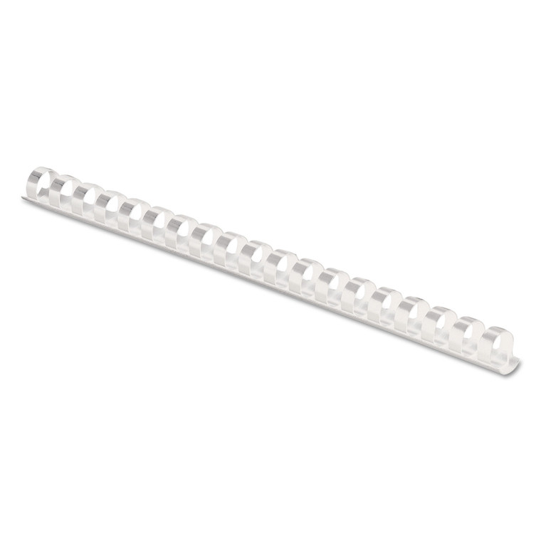 Plastic Comb Bindings, 3/8" Diameter, 55 Sheet Capacity, White, 100 Combs/pack - FEL52371