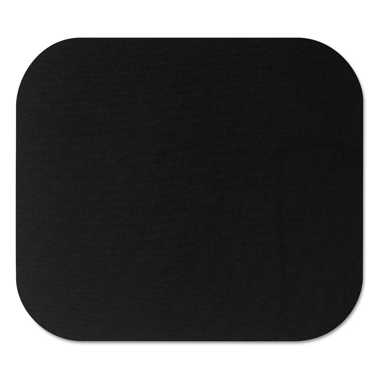 Polyester Mouse Pad, Nonskid Rubber Base, 9 X 8, Black - FEL58024