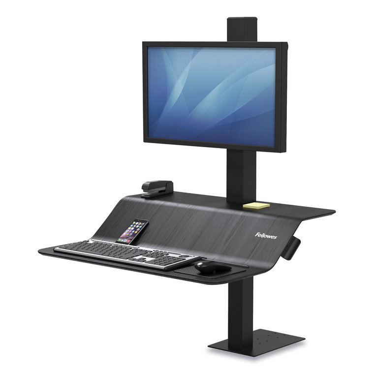 Lotus Ve Sit-Stand Workstation, 29" X 28.5" X 27.5" To 42.5", Black - FEL8080101