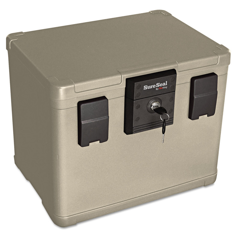 Fire And Waterproof Chest, 0.6 Cu Ft, 16w X 12.5d X 13h, Taupe - FIRSS106