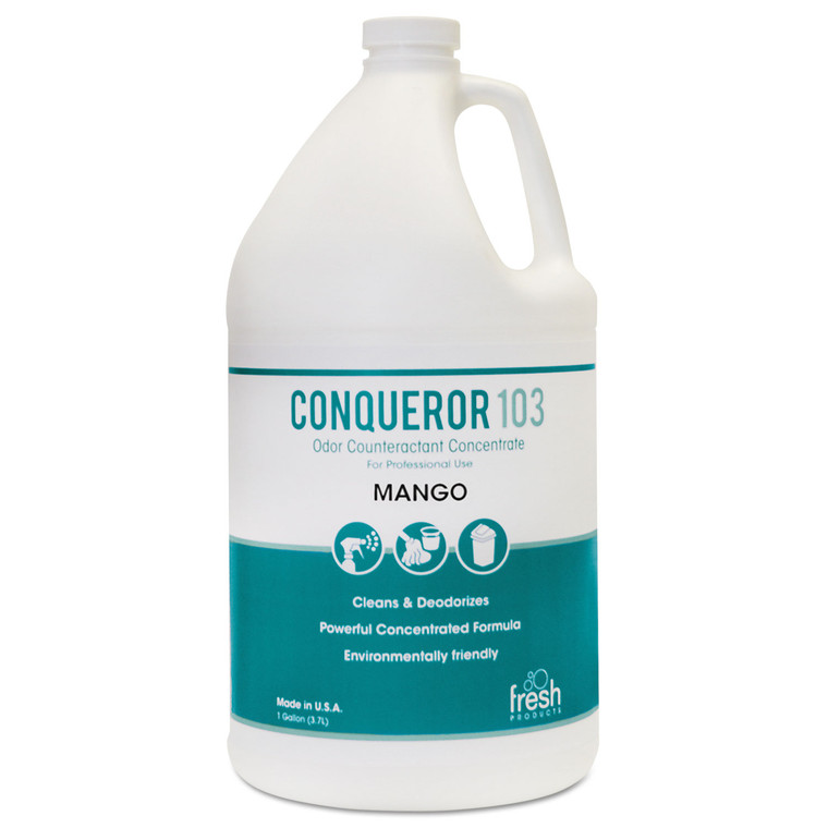 Conqueror 103 Odor Counteractant Concentrate, Mango, 1 Gal Bottle, 4/carton - FRS1WBMG