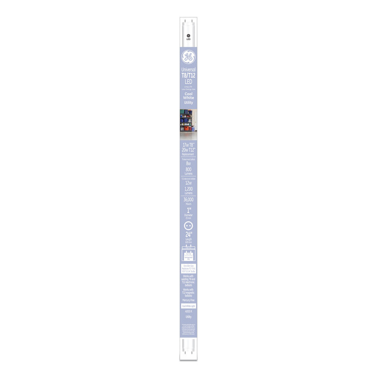 24" T8/t12, 20 W, T8 Tube, Cool White, 6/carton - GEL37151