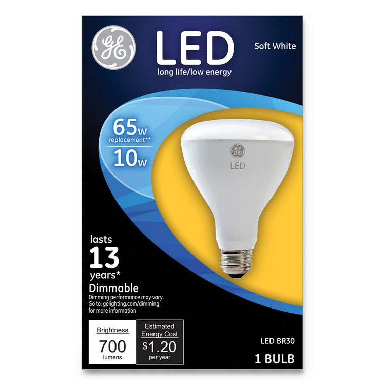 Led Br30 Dimmable Soft White Flood Light Bulb, 10 W - GEL40893
