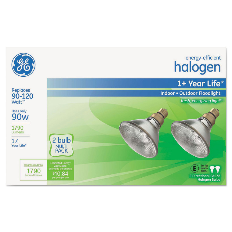 Energy-Efficient PAR38 Halogen Bulb, 80 W, 2/Pack - GEL66282