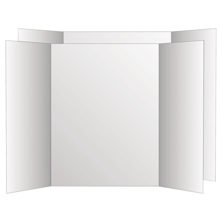 Two Cool Tri-Fold Poster Board, 36 X 48, White/white, 6/carton - GEO26790