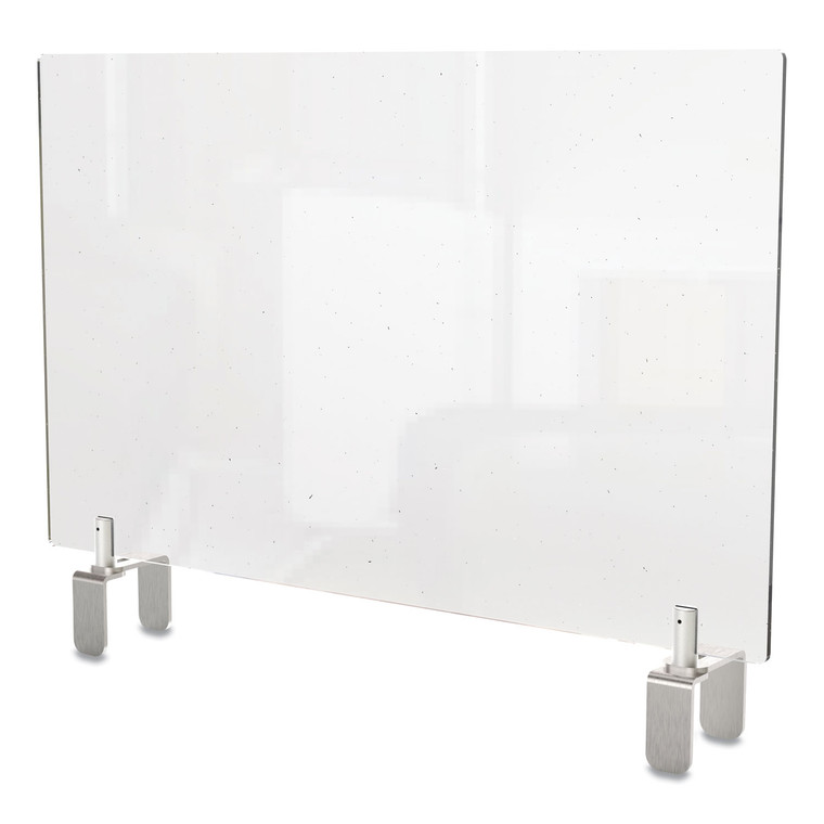 Clear Partition Extender With Attached Clamp, 29 X 3.88 X 18, Thermoplastic Sheeting - GHEPEC1829A