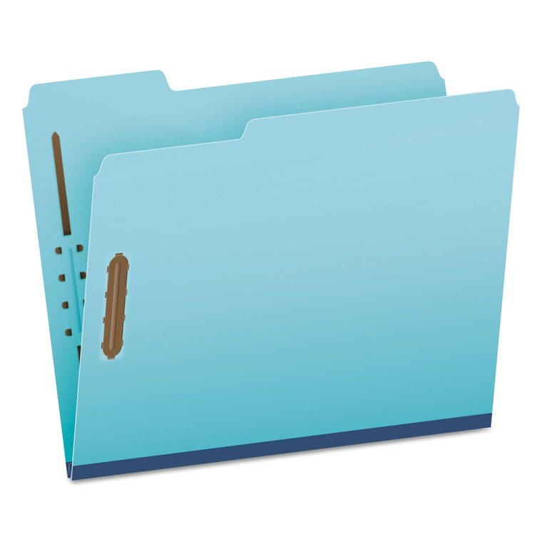 Earthwise By Heavy-Duty Pressboard Folders With Two Fasteners, 1/3-Cut Tabs, 2" Expansion, Letter Size, Light Blue, 25/box - GLW61542
