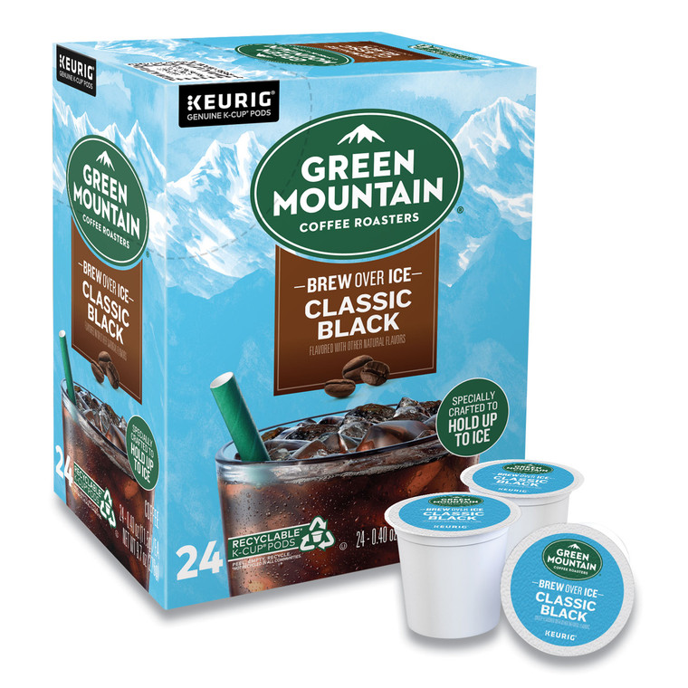 Classic Black Brew Over Ice Coffee K-Cups, 24/box - GMT9027