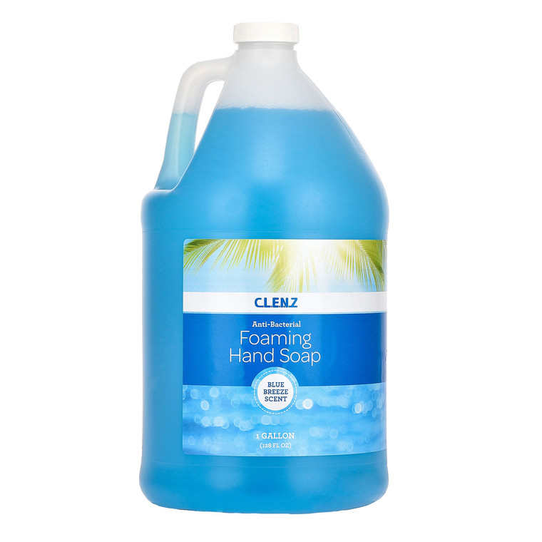 Clenz Antibacterial Foaming Hand Soap, Blue Breeze Scent, 1 Gal Bottle - GN1ALPC7