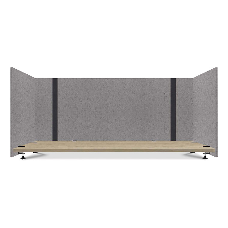 Adjustable Desk Screen With Returns, 48 To 78 X 29 X 26.5, Polyester, Gray - GN1LUAD48301G