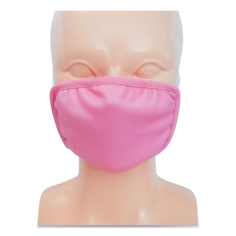 Kids Fabric Face Mask, Pink, 500/carton - GN1PE17338