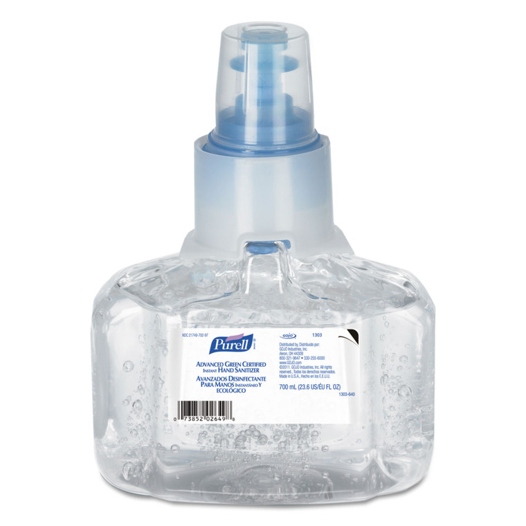 Green Certified Advanced Refreshing Gel Hand Sanitizer, For Ltx-7, 700 Ml, Fragrance-Free - GOJ130303EA