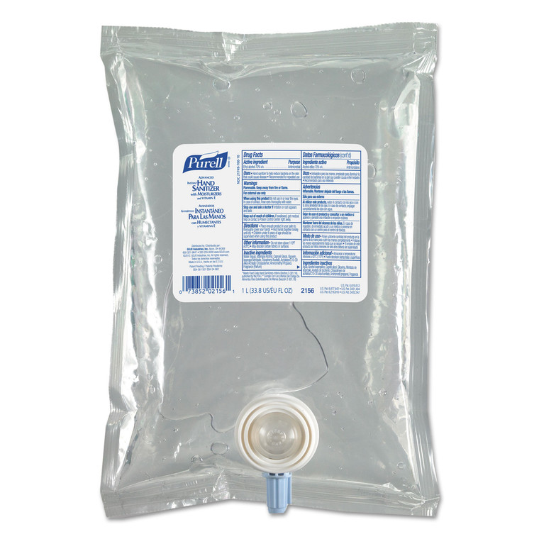 Nxt Refill Advanced Gel Hand Sanitizer, 1,000 Ml, Unscented, 8/carton - GOJ215608CT