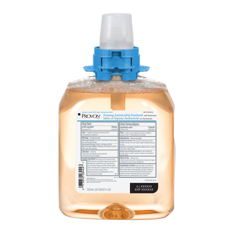 Foam Antimicrobial Handwash, Moisturizer, FMX-12 Dispenser, Light Fruity, 1,250 mL Refill, 4/Carton - GOJ518604CT