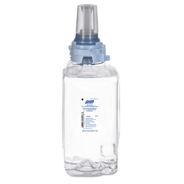 Advanced Foam Hand Sanitizer, Adx-12, 1,200 Ml Refill, Fragrance-Free, 3/carton - GOJ880503