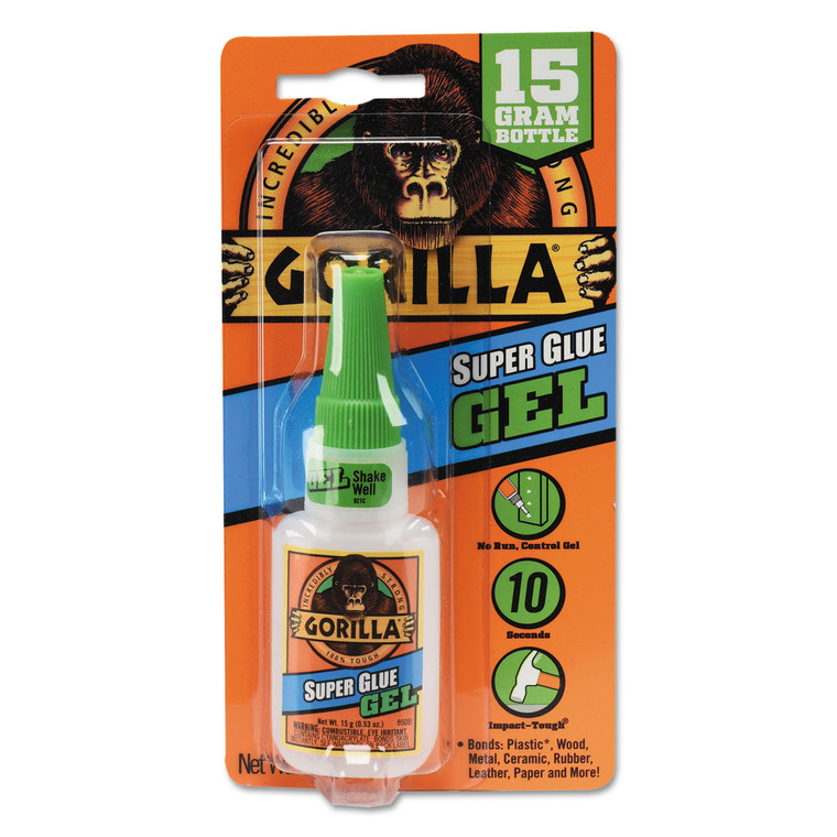 Super Glue Gel, 0.53 Oz, Dries Clear - GOR7600101