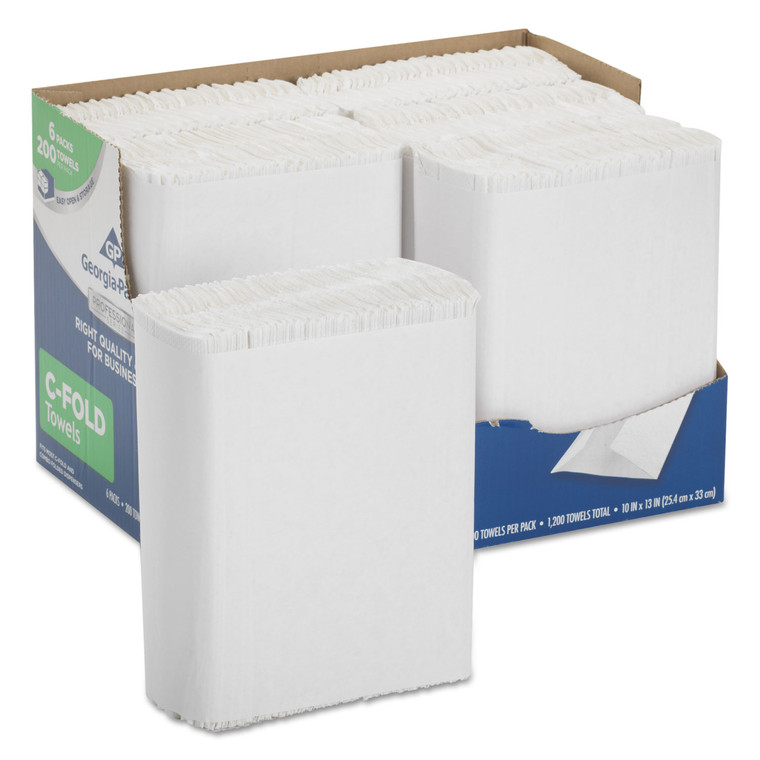 Professional Series Premium Folded Paper Towels, C-Fold, 10 X 13, 200/bx, 6 Bx/carton - GPC2112014