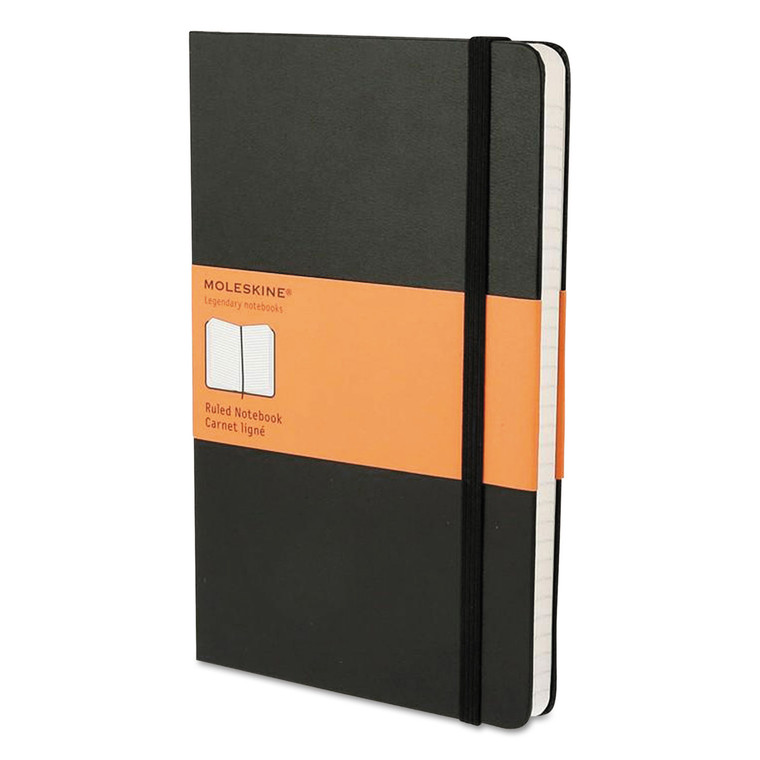 Hard Cover Notebook, 1 Subject, Narrow Rule, Black Cover, 8.25 X 5, 192 Sheets - HBGMBL14